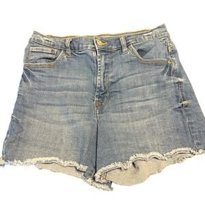 Kensie Jeans Cut Off Denim Shorts Womens 4/27 Blue Frayed Hem
